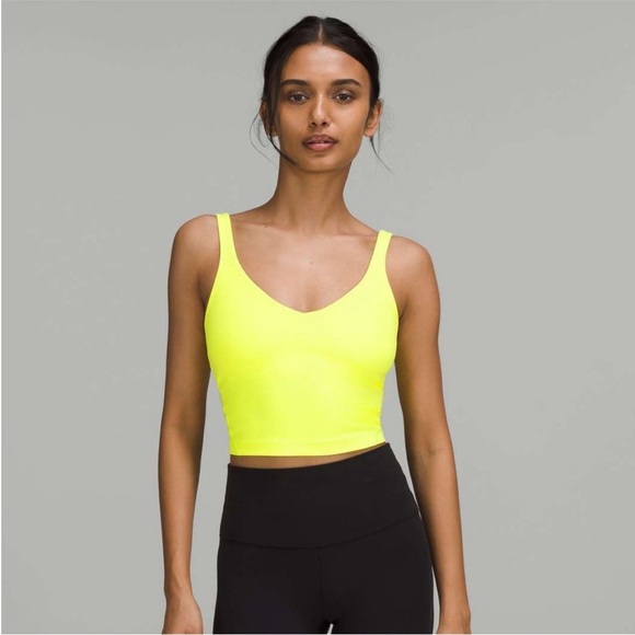 lululemon athletica Tops - Lululemon Align cropped tank neon EUC